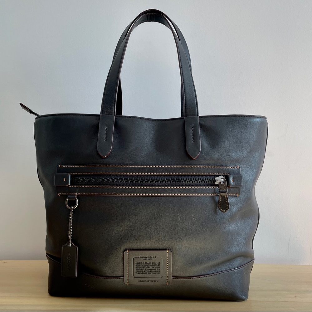 COACH Academy Tote - Black Leather